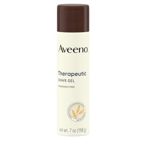 Aveeno Fragrance-Free Shave Gel with Oat & Vitamin E 7 oz Prevents Razor Bumps