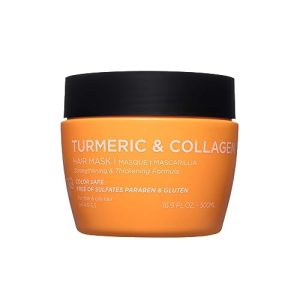 Luseta Turmeric & Collagen Hair Mask for Thin Oily Hair Sulfate Free 16oz