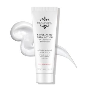 Dermasuri Grapefruit Exfoliating Body Lotion - KP Bump Eraser, 4 oz Moisturizer