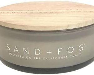 Sand + Fog Vanilla Sandalwood Candle - 34oz, Cotton Wick, Luxury Home Décor