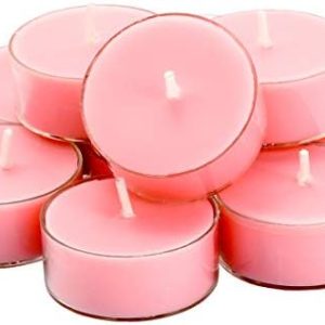 DEYBBY Romantic Rose Scented Soy Wax Tealight Candles Set of 12, 4-Hour Burn
