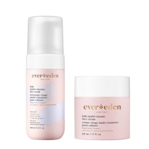 Evereden Kids Cool Peach Happy Face Duo Vegan Wash and Cream Set