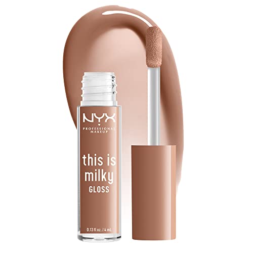NYX Milky Gloss Vegan Lip Gloss - Cookies & Milk, 12 Hour Hydration