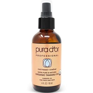 PURA D?OR Organic Tamanu Oil 4 Oz ? Pure Moisturizer