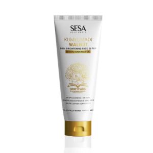 SESA 8% Kumkumadi Walnut Face Scrub, 100g, Exfoliates & Cleanses