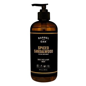 Barrel and Oak All-in-One Men's Wash, Organic Exfoliator & Moisturizer, 16oz