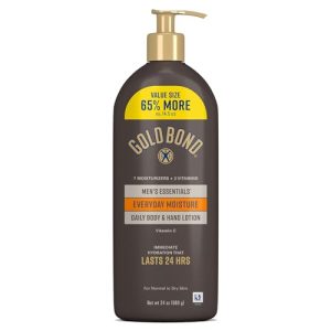 GOLD BOND Men's Everyday Moisture Lotion with Vitamin C, 24 oz, Dry Skin