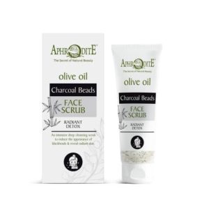 Aphrodite Charcoal Beads Face Scrub with Olive Oil, Radiant Detox, 1 Pack