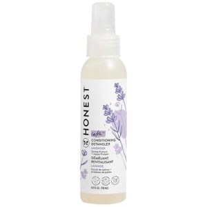 Honest Conditioning Hair Detangler Spray, Lavender Calm, 4 Fl Oz - Tear-Free & Cruelty-Free