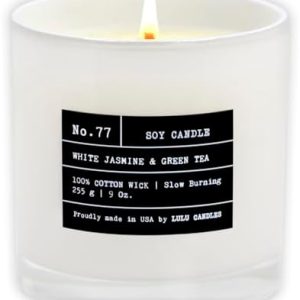 Lulu Candles White Jasmine Green Tea Soy Candle 9 Oz