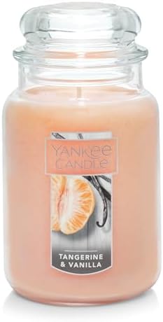 Yankee Candle Tangerine Vanilla 22oz Classic Jar Candle 110+ Hour Burn Time