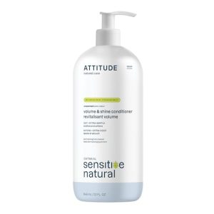 ATTITUDE Unscented Hair Conditioner for Sensitive Scalp, 32 Fl Oz