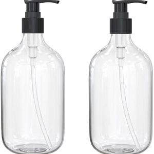 10 oz Clear Plastic Pump Bottles ? 2 Pack