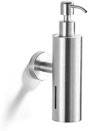 Brushed Nickel Wall Mounted Soap Dispenser for Bathroom - Stainless Steel