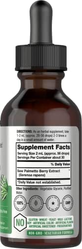 Horbäach Saw Palmetto Liquid Extract 2 Fl Oz | Alcohol-Free, Vegetarian, Non-GMO, Gluten-Free - Image 2