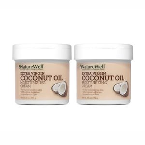 NATURE WELL Coconut Oil Moisturizing Cream, 2 Pack, 10 Oz Each - Hydrating & Fast-Absorbing