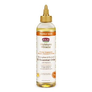 African Pride 5 Essential Hair Oils - Castor, Grapeseed, Argan, Coconut & Olive, 8 oz