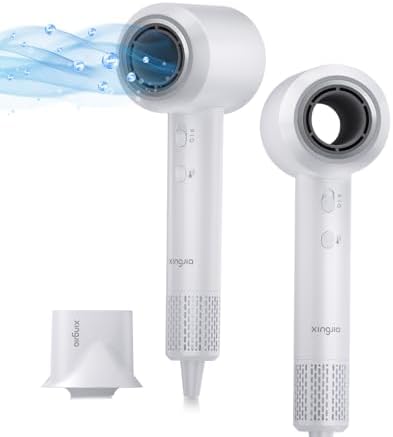 1500W Ionic Hair Dryer, 110,000RPM, Low Noise, Magnetic Nozzle