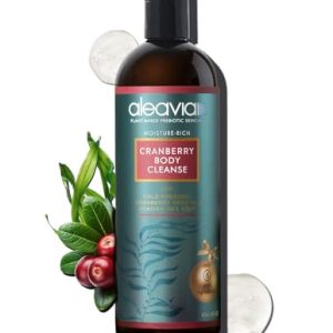 Aleavia Organic Prebiotic Body Wash with Essential Oils, Cranberry Scent, 16 Oz
