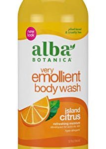 Alba Botanica Island Citrus Emollient Body Wash, 32 Oz