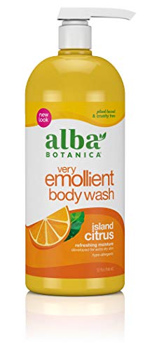Alba Botanica Island Citrus Emollient Body Wash, 32 Oz