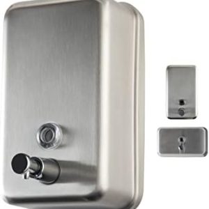 Wall-Mounted Stainless Steel Soap Dispenser - 37oz Anti-Leak Design by EnBath