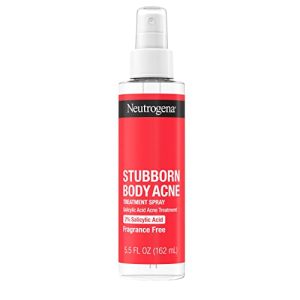 Neutrogena Stubborn Body Acne Spray, 2% Salicylic Acid, 5.5 fl. oz, Fragrance-Free