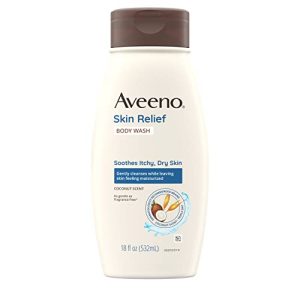 Aveeno Skin Relief Body Wash, Coconut Scent, Triple Oat, 18 fl. oz, Sulfate-Free