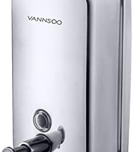 Stainless Steel Wall-Mount Soap Dispenser, Manual Pump, 34 fl. oz., Rust-Proof