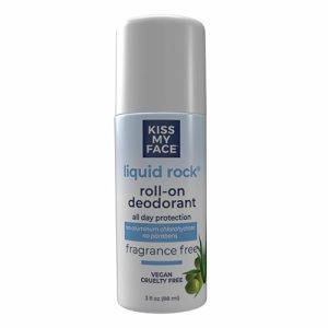 Kiss My Face Liquid Rock Roll-On Deodorant, Fragrance Free, 3 Oz, Unisex
