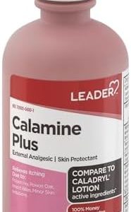 Leader Calamine Anti-Itch Lotion, 6 oz - Fast Relief for Poison Ivy & Insect Bites