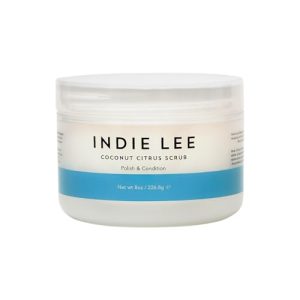 Indie Lee Citrus Coconut Body Scrub - Hydrating Sugar Exfoliator for Dry Skin (8oz)
