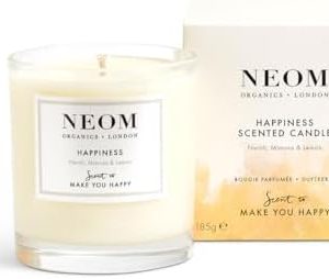 NEOM Happiness Essential Oil Candle 1 Wick Neroli Mimosa Lemon Scent 100g