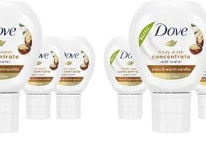 Dove Body Wash Concentrate Refill Shea & Vanilla 4oz (Makes 16oz) - 8 Pack