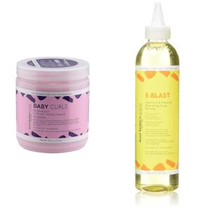 Aunt Jackie's Kids Baby Curls & E-Blast Daily Oil Bundle for Curly Hair