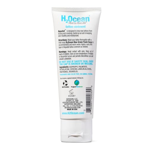 H2Ocean Aquatat Tattoo Healing Ointment - Fragrance-Free Aftercare Cream with Vitamins, 1.75 oz - Image 7