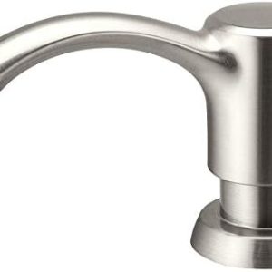 SAMODRA Kitchen Sink Soap Dispenser, Brushed Nickel, 17 oz Refillable Bottle
