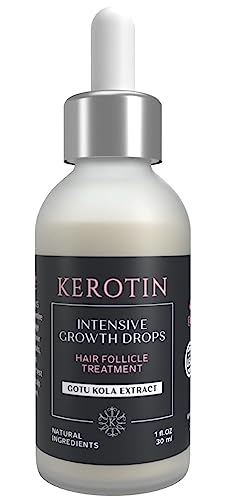 Kerotin Hair Growth Serum with Castor Oil for Women, DHT Blocker, Natural, USA