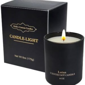 Premium Lotus Scented Soy Candles 3-Piece Gift Box Set for Home Decor