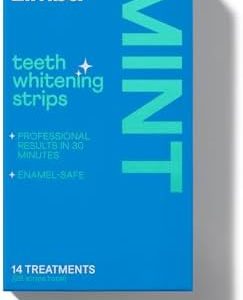 Zimba Vegan Teeth Whitening Strips, Enamel Safe, 28 Strips, Mint Flavor