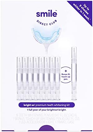 SmileDirectClub Teeth Whitening Kit - LED Light, 9 Gel Pens, Enamel Safe, Fast Results