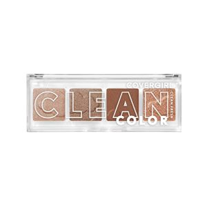 COVERGIRL Clean Fresh Shimmer Eyeshadow Palette, Vegan Formula - Shimmering Beige, 4g
