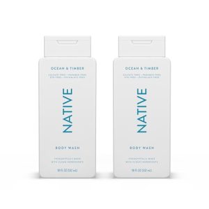 Native Body Wash, Ocean & Timber, 18 oz - 2 Pack, Sulfate & Paraben Free