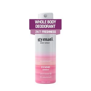 Gymati Aluminum-Free Deodorant Spray for Women - 24H Protection, Vegan, Travel Size 3.4 Oz