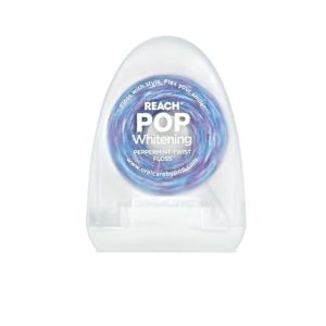 REACH POP Whitening Dental Floss, Peppermint, Vegan, PFAS-Free, 54.6yd, Eco-Friendly
