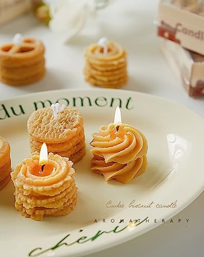4-Pack Cookie-Shaped Scented Soy Wax Candles for Relaxation and Decor - Image 8