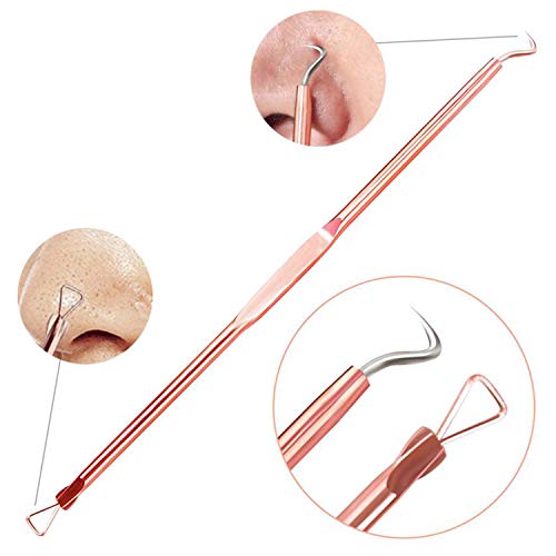 4-Piece Rose Comedone Extractor Kit for Safe Acne Removal with Case - Image 7
