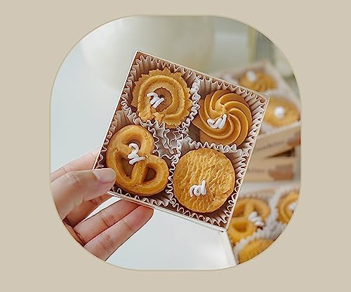 4-Pack Cookie-Shaped Scented Soy Wax Candles for Relaxation and Decor - Image 7
