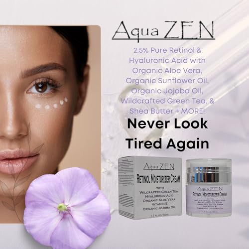 2.5% Retinol Moisturizer Cream with Green Tea, Hyaluronic Acid & Aloe - 1.7oz - Image 5