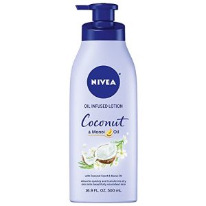 NIVEA Coconut & Monoi Oil Body Lotion, 24-Hour Moisture, 16.9 Fl Oz Pump